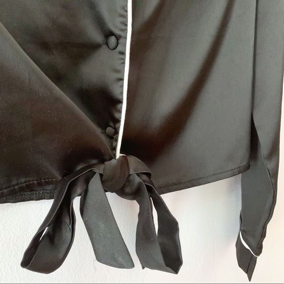 💄2/$25 Satin Long Sleeve Blouse - Picture 4 of 5